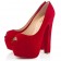 Replica Christian Louboutin Shameless 160mm Peep Toe Pumps Red Cheap Fake Shoes