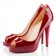 Replica Christian Louboutin Very Prive 120mm Peep Toe Pumps Dark red Cheap Fake Shoes