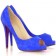 Replica Christian Louboutin Very Prive 120mm Peep Toe Pumps Blue Cheap Fake Shoes