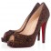 Replica Christian Louboutin Very Riche Strass 120mm Peep Toe Pumps Plum Cheap Fake Shoes