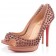 Replica Christian Louboutin Yolanda Spikes 120mm Peep Toe Pumps Nude Cheap Fake Shoes