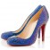 Replica Christian Louboutin Fifi Strass 100mm Special Occasion Blue Cheap Fake Shoes