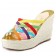 Replica Christian Louboutin Crepon 140mm Wedges Multicolor Cheap Fake Shoes