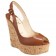 Replica Christian Louboutin Uue Plume 140mm Wedges Brown Cheap Fake Shoes