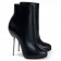 Replica Christian Louboutin Big Lips Booty 120mm Ankle Boots Black Cheap Fake Shoes