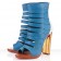 Replica Christian Louboutin Decoupata 120mm Ankle Boots Blue Cheap Fake Shoes