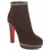 Replica Christian Louboutin Figurina 120mm Ankle Boots Brown Cheap Fake Shoes