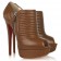 Replica Christian Louboutin Futura 140mm Ankle Boots Brown Cheap Fake Shoes