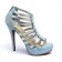 Replica Christian Louboutin Romaine 140mm Ankle Boots Blue Cheap Fake Shoes