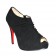 Replica Christian Louboutin Treopli 120mm Ankle Boots Black Cheap Fake Shoes