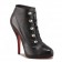 Replica Christian Louboutin Fifre Corset 120mm Ankle Boots Black Cheap Fake Shoes