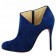 Replica Christian Louboutin Lisse 100mm Ankle Boots Blue Cheap Fake Shoes