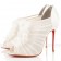 Replica Christian Louboutin Canonita 100mm Ankle Boots White Cheap Fake Shoes