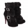 Replica Christian Louboutin Toundra Fur 120mm Ankle Boots Black Cheap Fake Shoes