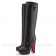 Replica Christian Louboutin Harletty 140mm Boots Black Cheap Fake Shoes