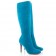 Replica Christian Louboutin Simple Botta 100mm Boots Blue Cheap Fake Shoes