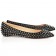 Replica Christian Louboutin Pigalle Spiked Ballerinas Black Cheap Fake Shoes
