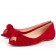 Replica Christian Louboutin Turban Nappa Ballerinas Red Cheap Fake Shoes