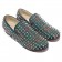 Replica Christian Louboutin Rolling Spikes Loafers Green Cheap Fake Shoes