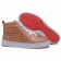 Replica Christian Louboutin Louis Gold Spikes Sneakers Taupe Cheap Fake Shoes
