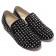 Replica Christian Louboutin Rollerboy Spikes Loafers Black Cheap Fake Shoes