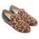 Replica Christian Louboutin Rollerboy Silver Spikes Loafers Leopard Cheap Fake Shoes