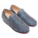 Replica Christian Louboutin Rollerboy Silver Spikes Loafers Blue Cheap Fake Shoes