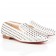 Replica Christian Louboutin Rollerboy Spikes Loafers White Cheap Fake Shoes