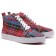 Replica Christian Louboutin Louis TarTaupe Sneakers Red Cheap Fake Shoes