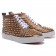 Replica Christian Louboutin Louis Gold Spikes Sneakers Bronze Cheap Fake Shoes