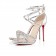 Replica Christian Louboutin Monocronana 120mm Sandals Silver Cheap Fake Shoes