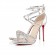 Replica Christian Louboutin Monocronana 120mm Sandals Silver Cheap Fake Shoes