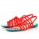 Replica Christian Louboutin Vildo Flat Sandals Flame Cheap Fake Shoes