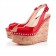 Replica Christian Louboutin Monico 140mm Wedges Rose Matador Cheap Fake Shoes