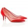 Replica Christian Louboutin Mireille Mesh 80mm Pumps Red Cheap Fake Shoes