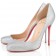 Replica Christian Louboutin Helmour 100mm Pumps Silver Cheap Fake Shoes