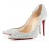 Replica Christian Louboutin Decollete 554 Strass 100mm Pumps Silver Cheap Fake Shoes