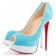 Replica Christian Louboutin Lady 140mm Peep Toe Pumps Light Blue Cheap Fake Shoes