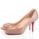 Replica Christian Louboutin Mater Claude 80mm Peep Toe Pumps Nude Cheap Fake Shoes