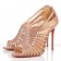 Replica Christian Louboutin Multibrida 100mm Peep Toe Pumps Nude Cheap Fake Shoes