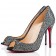 Replica Christian Louboutin Sexy 100mm Peep Toe Pumps Grey Cheap Fake Shoes