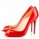 Replica Christian Louboutin Sexy 100mm Peep Toe Pumps Red Cheap Fake Shoes