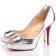 Replica Christian Louboutin Very Prive 100mm Peep Toe Pumps Silver Cheap Fake Shoes