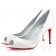 Replica Christian Louboutin You You 80mm Peep Toe Pumps Off White Cheap Fake Shoes