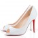 Replica Christian Louboutin You You 100mm Peep Toe Pumps White Cheap Fake Shoes