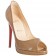 Replica Christian Louboutin Yolanda 120mm Peep Toe Pumps Camel Cheap Fake Shoes