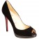 Replica Christian Louboutin Yolanda 120mm Peep Toe Pumps Black Cheap Fake Shoes