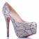 Replica Christian Louboutin Daffodile Lace 160mm Platforms Grey Cheap Fake Shoes