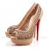 Replica Christian Louboutin Pampas 140mm Peep Toe Pumps Beige Cheap Fake Shoes