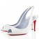 Replica Christian Louboutin You You 80mm Slingbacks White Cheap Fake Shoes